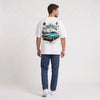 T-shirt Chevrolet Impala 1964 Original Street Elegance blanc porté de dos en plan large