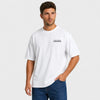 T-shirt F1 Franco Colapinto Signature blanc vu de face en plan rapproché avec logo Tourismo