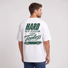 T-shirt Jaguar E-Type Topless blanc porté de dos en plan rapproché