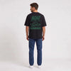 T-shirt Jaguar E-Type Topless noir vu de dos avec design vert