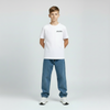Vue avant du t-shirt enfant blanc Charles Leclerc, style paddock minimaliste