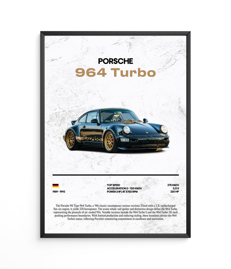Porsche 964 Turbo Poster, view 2
