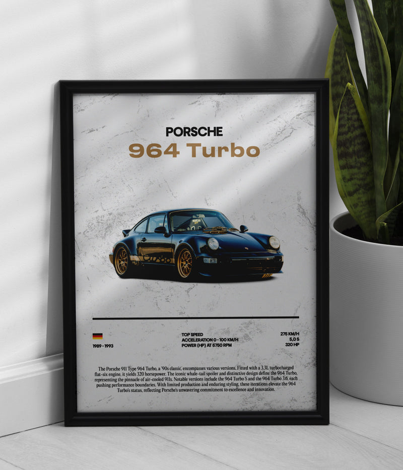 Porsche 964 Turbo Poster, view 1